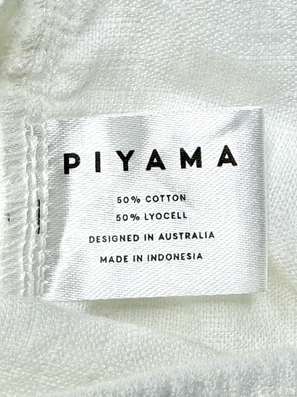 Piyama Heidi Lyocell Linen Two Piece Lounge Pajama Set Coconut Size M - Picture 14 of 16